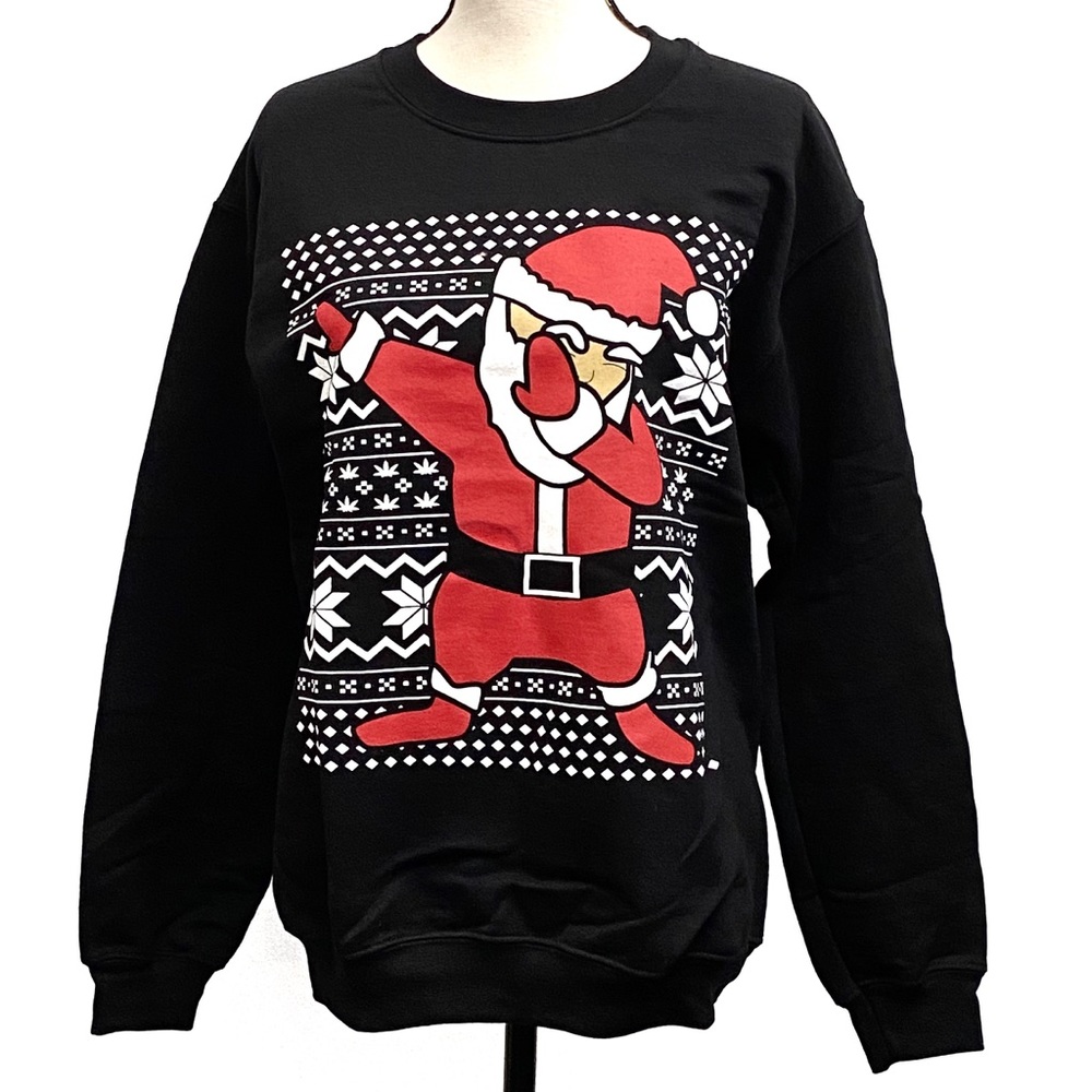 🎄 Dolls Kill Sweater S Dabbin’ Santa Black